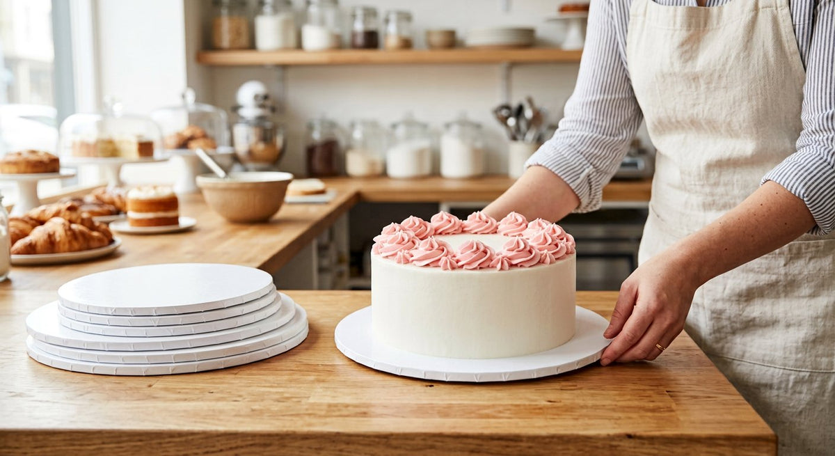 The Everyday Board in use with a decorated cake