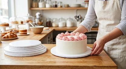 The Everyday Board in use with a decorated cake