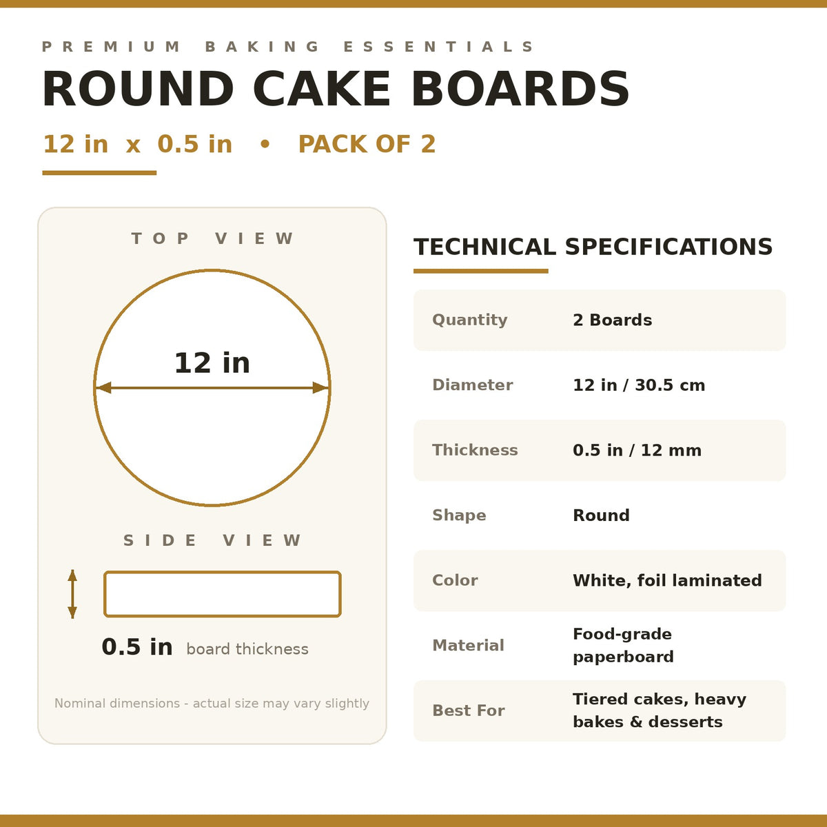 The Tier Board — size and specifications